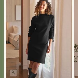 Frank & Eileen Black Long Sleeve Izzie sweatshirt party Dress